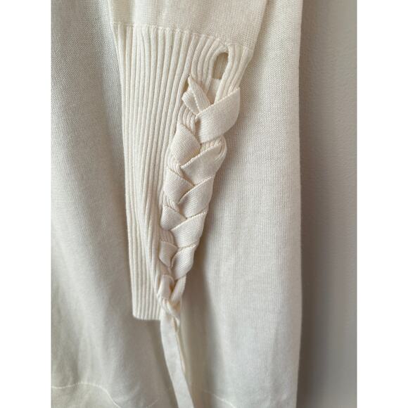 $395 Ramy Brook Wool Cashmere dress Sz XXS Long Sleeves Turtleneck cream color - Picture 5 of 10